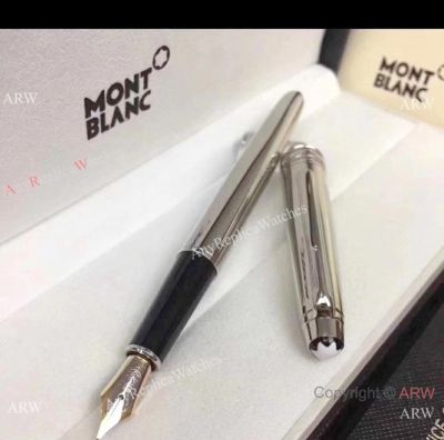 New Copy Mont Blanc Meisterstuck Silver smooth Fountain Pen